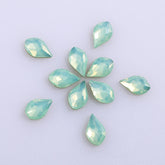 Maple leaves Shape Green Opal Flat Back Fancy Rhinestones WholesaleRhinestone